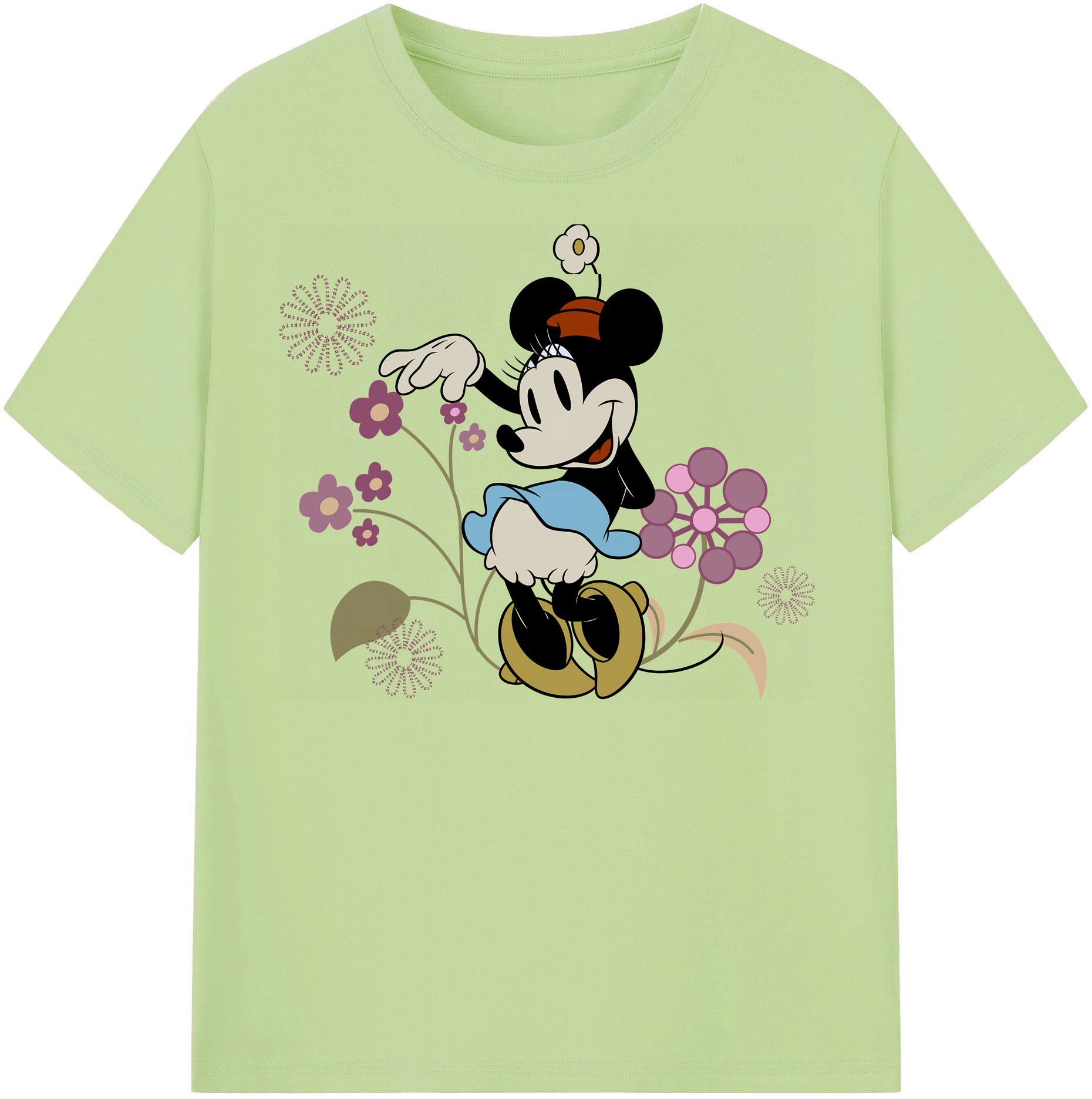 （画像用） ミッキーマウス Mickey Mouse 綿100％半袖Tシャツ（フロントプリント）